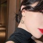Round Cut Simulated Earrings Luxury Circle Pendant Earrings Fashion Korean Women