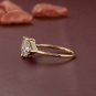 2.2ct Trillion Cut Moissanite Ring 14K Gold Plated Anniversary Gift Ring For Her