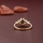 2.2ct Trillion Cut Moissanite Ring 14K Gold Plated Anniversary Gift Ring For Her