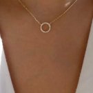 0.15CT Round Cut Simulated Diamond Necklace Anniversary Gift Necklace For Her