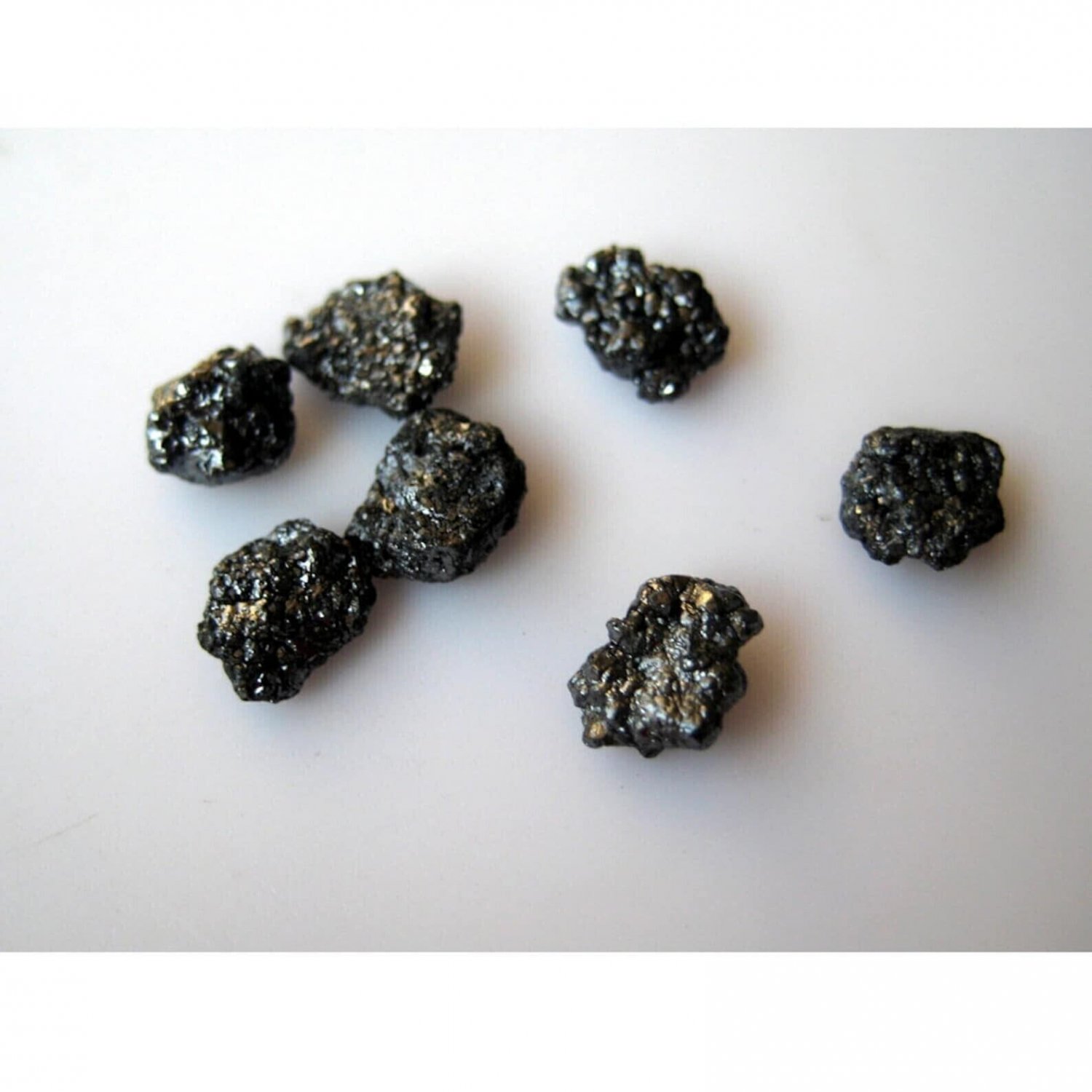 1.50cts Natural Black Rough Raw Uncut Diamonds Black Colour Raw Rough Diamonds