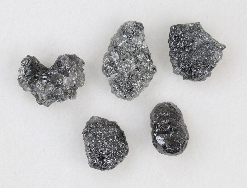10.9Ct Natural Rough Diamond Black Raw Uncut Loose Diamond Conflict Free Diamond