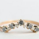 0.20Ct Round Cut Natural Diamond Ring Wedding Band Stackable Ring Gift For Women