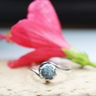 2.01Ct Natural Blue Rough Diamond Ring Sterling Silver Anniversary Gift For Ring