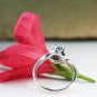 2.01Ct Natural Blue Rough Diamond Ring Sterling Silver Anniversary Gift For Ring
