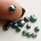 Blue Rose Cut Diamond Natural Round Flat Back Rose-Cut Diamond For Wedding Ring