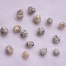 3.40ctw Rough Loose Diamonds White Grey Natural Raw Diamonds Uncut Raw Diamonds