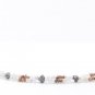 Black, White & Red Raw Diamond Necklace Natural Loose Raw Diamond Beads Necklace