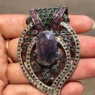 Vintage Style 925 Sterling Silver Pendant with Leaf Shape Design Unique Jewelry