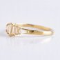 Baguette Cut Simulated Diamond Ring 14K Gold Plated Promise Ring Gift For Her