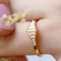Baguette Cut Simulated Diamond Ring 14K Gold Plated Promise Ring Gift For Her
