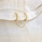 Round Cut Simulated Pair Earrings Double Huggie Hoop Earrings Wedding For Her