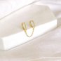 Round Cut Simulated Pair Earrings Double Huggie Hoop Earrings Wedding For Her