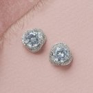 Unique Round Cut Simulated Stud Earring Bridal Wedding Stud Earring Gift For Her