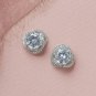Unique Round Cut Simulated Stud Earring Bridal Wedding Stud Earring Gift For Her