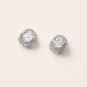 Unique Round Cut Simulated Stud Earring Bridal Wedding Stud Earring Gift For Her