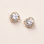 Unique Round Cut Simulated Stud Earring Bridal Wedding Stud Earring Gift For Her