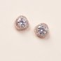 Unique Round Cut Simulated Stud Earring Bridal Wedding Stud Earring Gift For Her