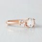 1.60Ct Round Cut Moissanite Ring 14K Rose Gold Anniversary Ring Gift For Women