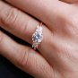 1.60Ct Round Cut Moissanite Ring 14K Rose Gold Anniversary Ring Gift For Women
