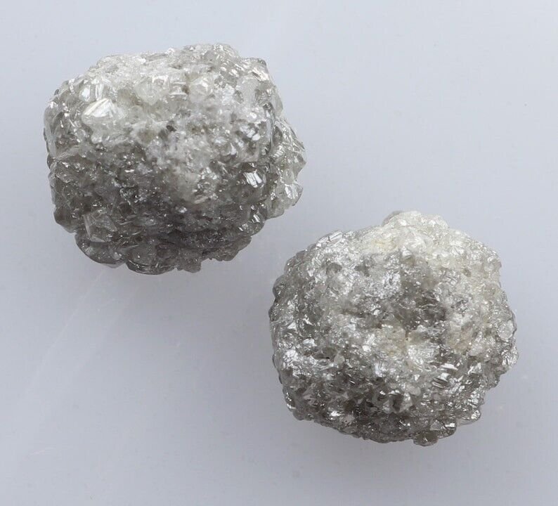 7.75Ct Grey White Natural Rough Diamond Uncut Raw Loose Diamond For Jewellery