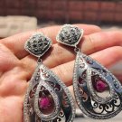 Vintage Style Art Deco Wedding Earrings - 925 Sterling Silver Boho Jewellery