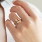 1 Ct Heart Cut Simulated Diamond Ring 14K Gold Plated Proposal Ring Gift For Her
