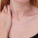 0.14Ct Round Simulated Diamond Necklace Dog Paw Pendant Necklace Gift For Women