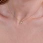 0.14Ct Round Simulated Diamond Necklace Dog Paw Pendant Necklace Gift For Women