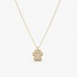 0.14Ct Round Simulated Diamond Necklace Dog Paw Pendant Necklace Gift For Women