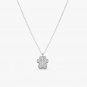 0.14Ct Round Simulated Diamond Necklace Dog Paw Pendant Necklace Gift For Women