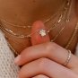 0.14Ct Round Simulated Diamond Necklace Dog Paw Pendant Necklace Gift For Women