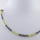 Natural Black & Yellow Rough Diamond Necklace Loose Raw Diamond Beads Necklace