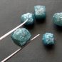 2 Pcs Blue Rough Diamond Box Cubes Natural Raw Loose Diamond Cubes For Jewelry