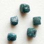 2 Pcs Blue Rough Diamond Box Cubes Natural Raw Loose Diamond Cubes For Jewelry