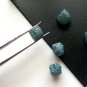 2 Pcs Blue Rough Diamond Box Cubes Natural Raw Loose Diamond Cubes For Jewelry
