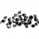 0.34Ct Brilliant Round Cut Loose Diamond Black Natural Diamond For Earring Pair