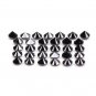 0.34Ct Brilliant Round Cut Loose Diamond Black Natural Diamond For Earring Pair