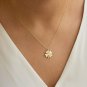 925 Silver Clover Pendant Four Leaf Cute Pendent With Chain For Her B'day Gift