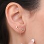 Solid Round Cut Simulated Lightning Single Earring Wedding Gift Earring For Her