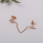 Solid Round Cut Simulated Lightning Single Earring Wedding Gift Earring For Her