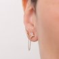 Solid Round Cut Simulated Lightning Single Earring Wedding Gift Earring For Her