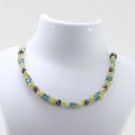 Black ,Yellow &Blue Colour Rough Diamond Necklace Sterling Silver Clasp Necklace