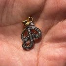 Deliciated Initial Letter 'P' Charm Sterling Silver Pendant Perfect For Necklace