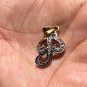 Deliciated Initial Letter 'P' Charm Sterling Silver Pendant Perfect For Necklace
