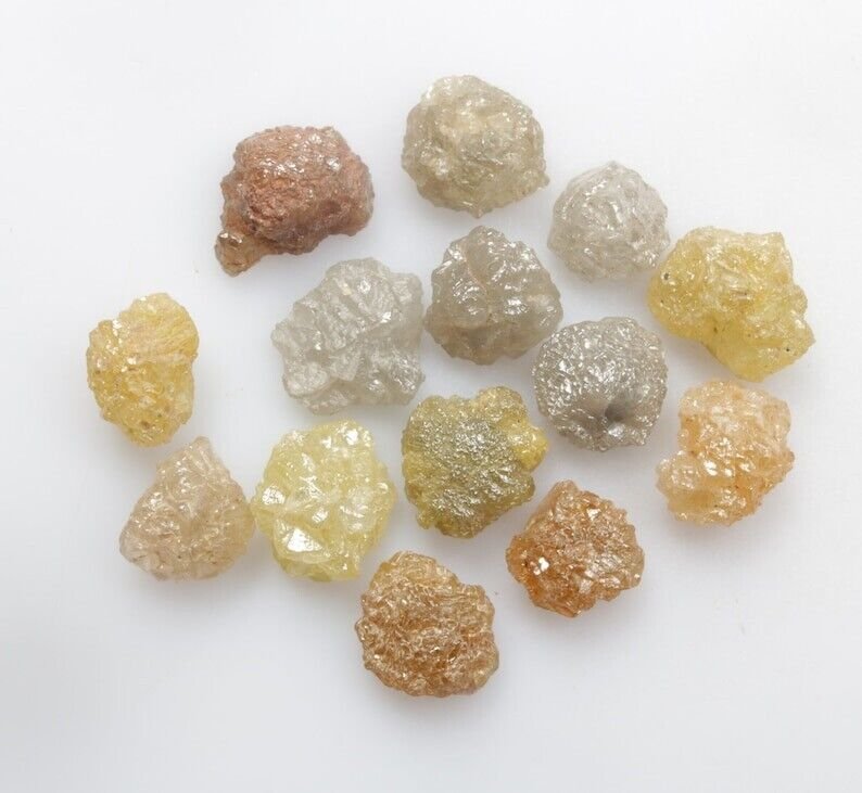8.0ct Natural Mix Colour Rough Diamond Raw Uncut Loose Diamond For Diamond Ring