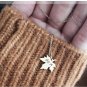 Solid Pendant Custom Maple Leaf Necklace Personalized Date Engraved Necklace