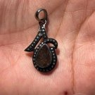 Vintage Style Art Deco Pendant 925 Sterling Silver Natural Diamond For Jewellery