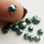 Natural Round Cut Diamond Cabochons Blue Rose Cut Loose Diamond For Jewelry