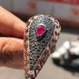 Ruby Gemstone Boho Ring 925 Silver Art Deco Stunning Ring For Wedding Gift